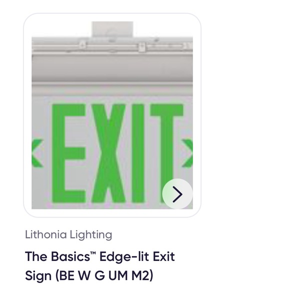 LITHONIA LIGHTING | The Basics™' Edge-lit Exit Sign (BE W G UM M2) - Picture 5 of 5